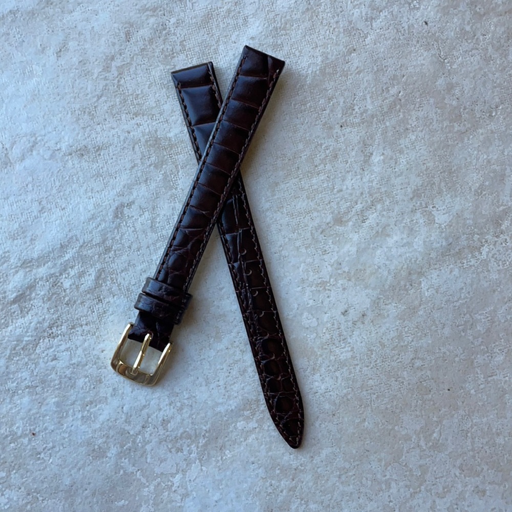 Watch Band Spidel 12mm brown aligator grain band